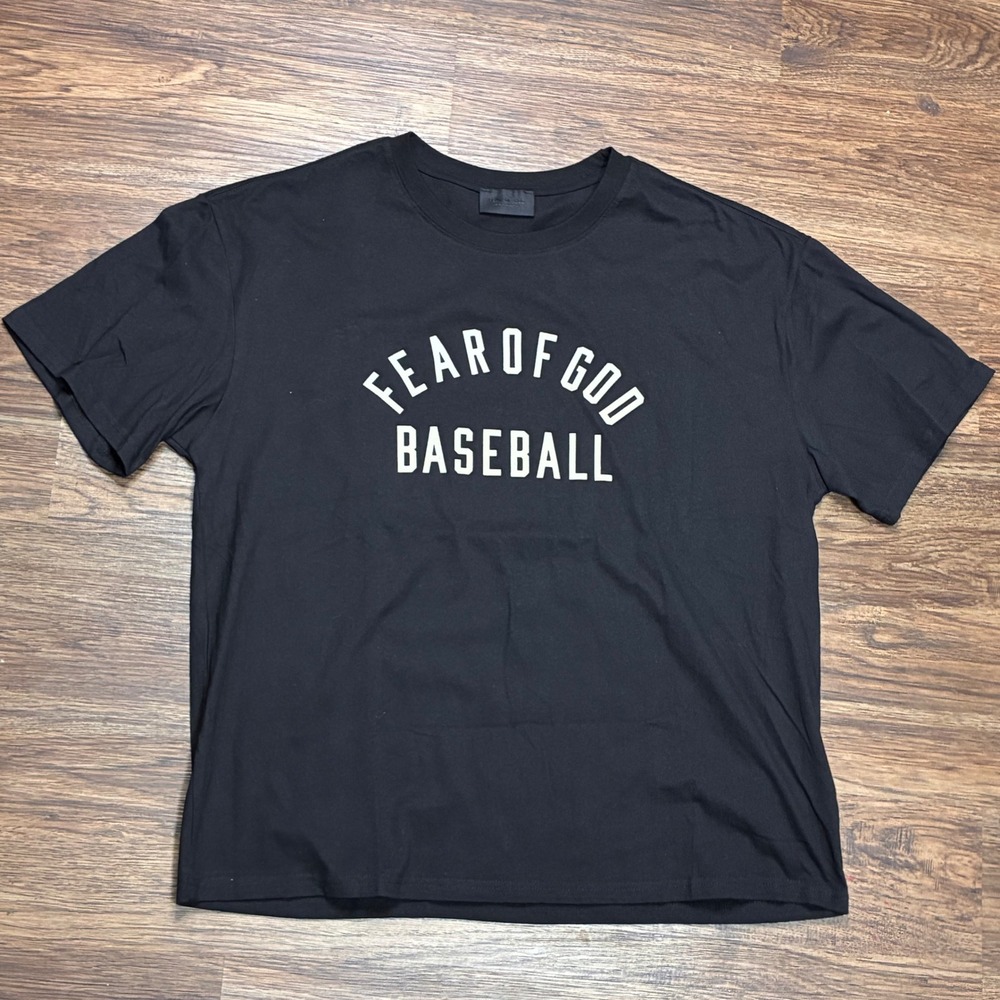 Fear of God Baseball Tee Mens M Black Seventh Collection FG20-007